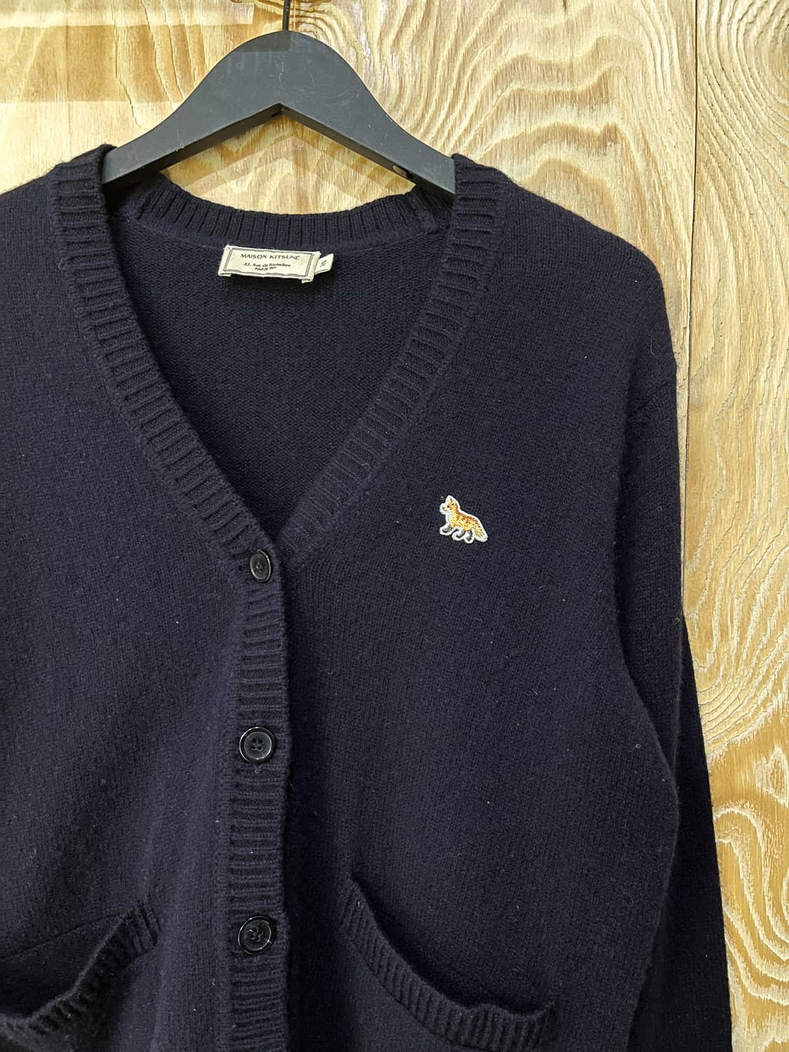 메종키츠네 폭스 패치 울 가디건 상품이미지3