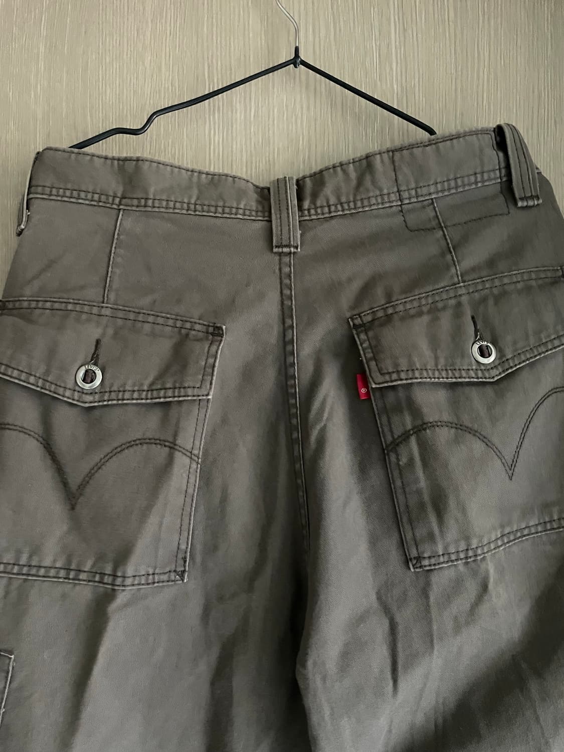 리바이스 카고 와이드 카키 그레이 워크 팬츠 상품이미지1