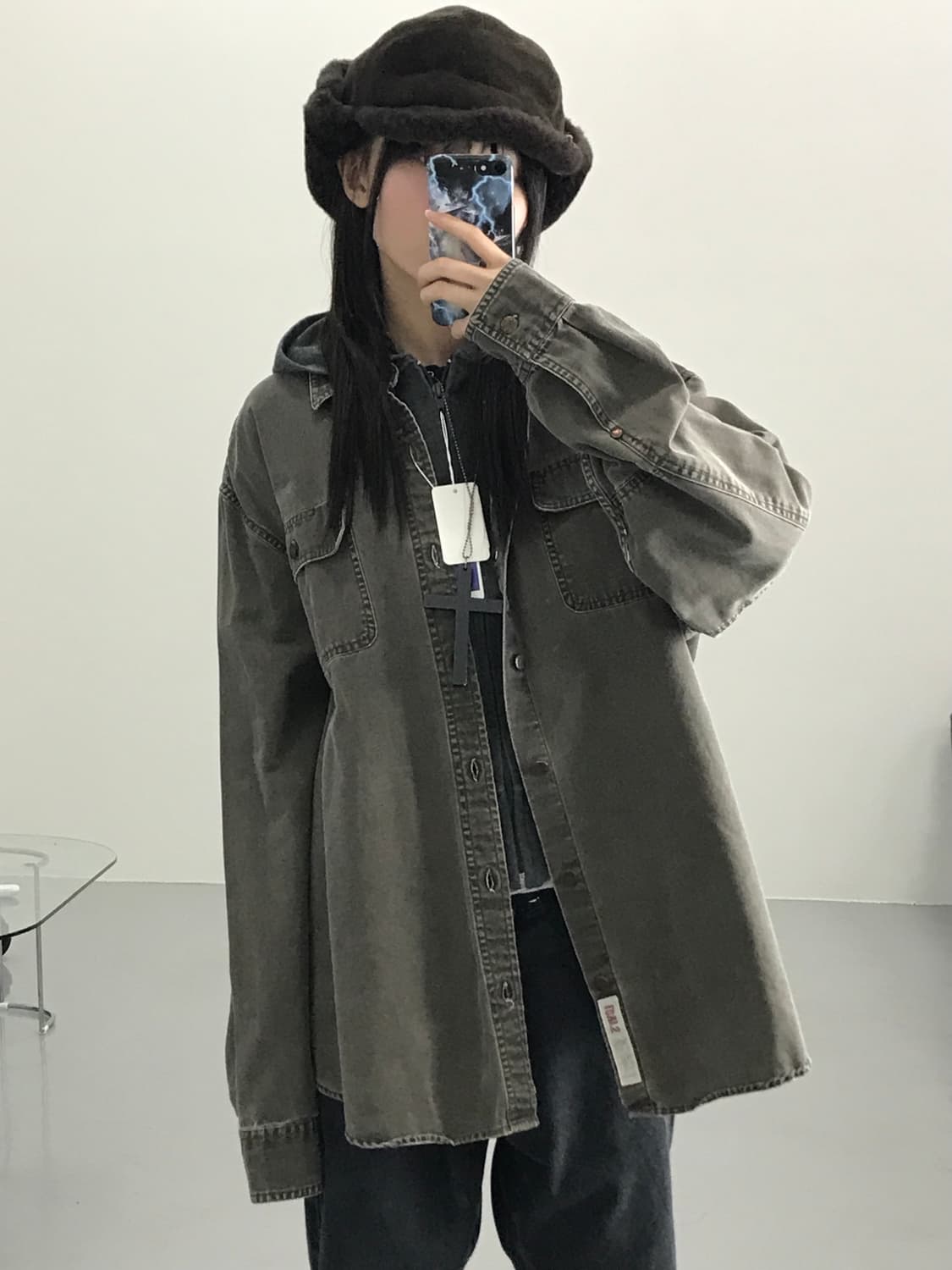 리바이스 브라운 코튼 셔츠 상품이미지3