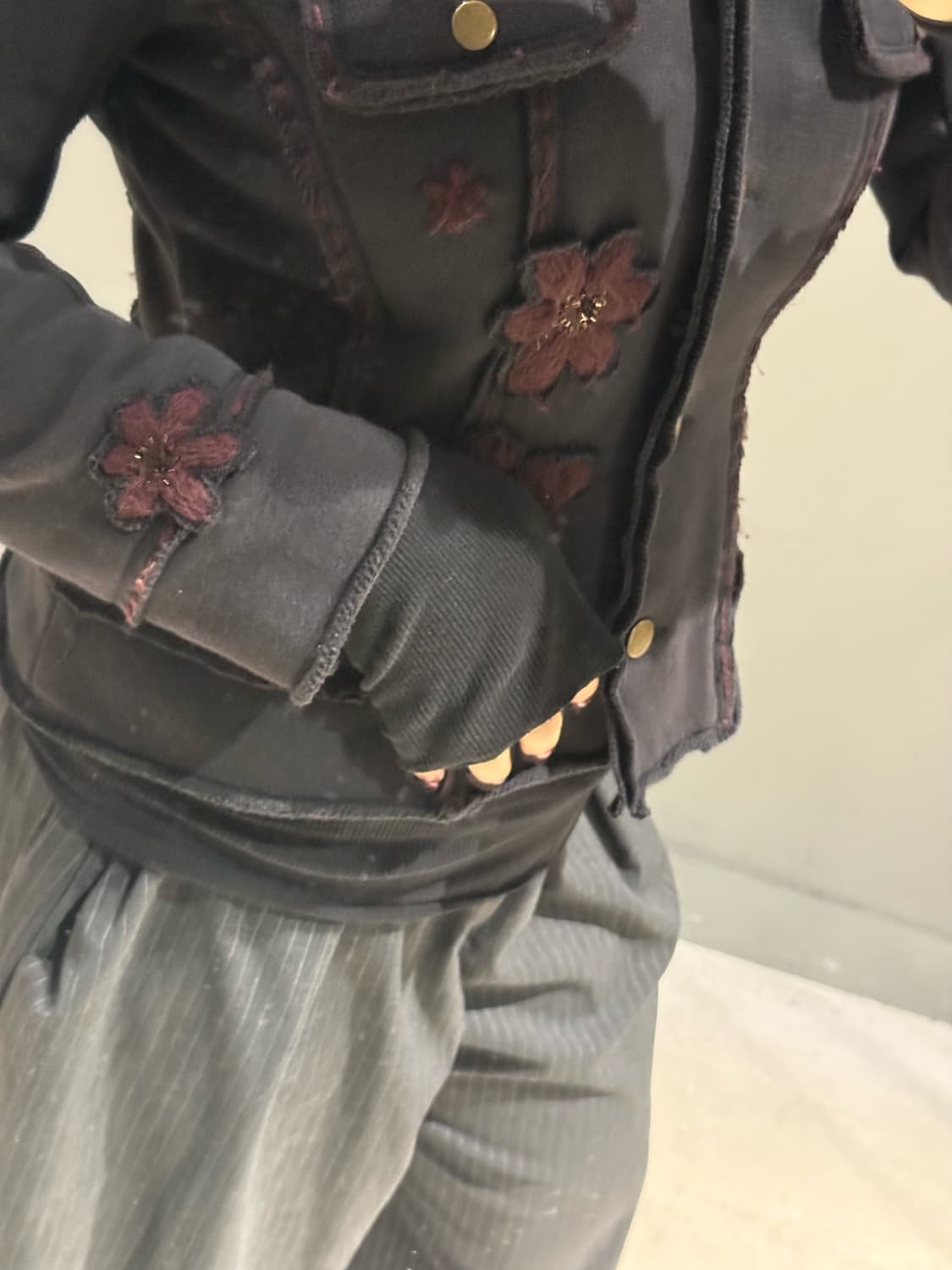 flower patch point stitch detail jacket 상품이미지3