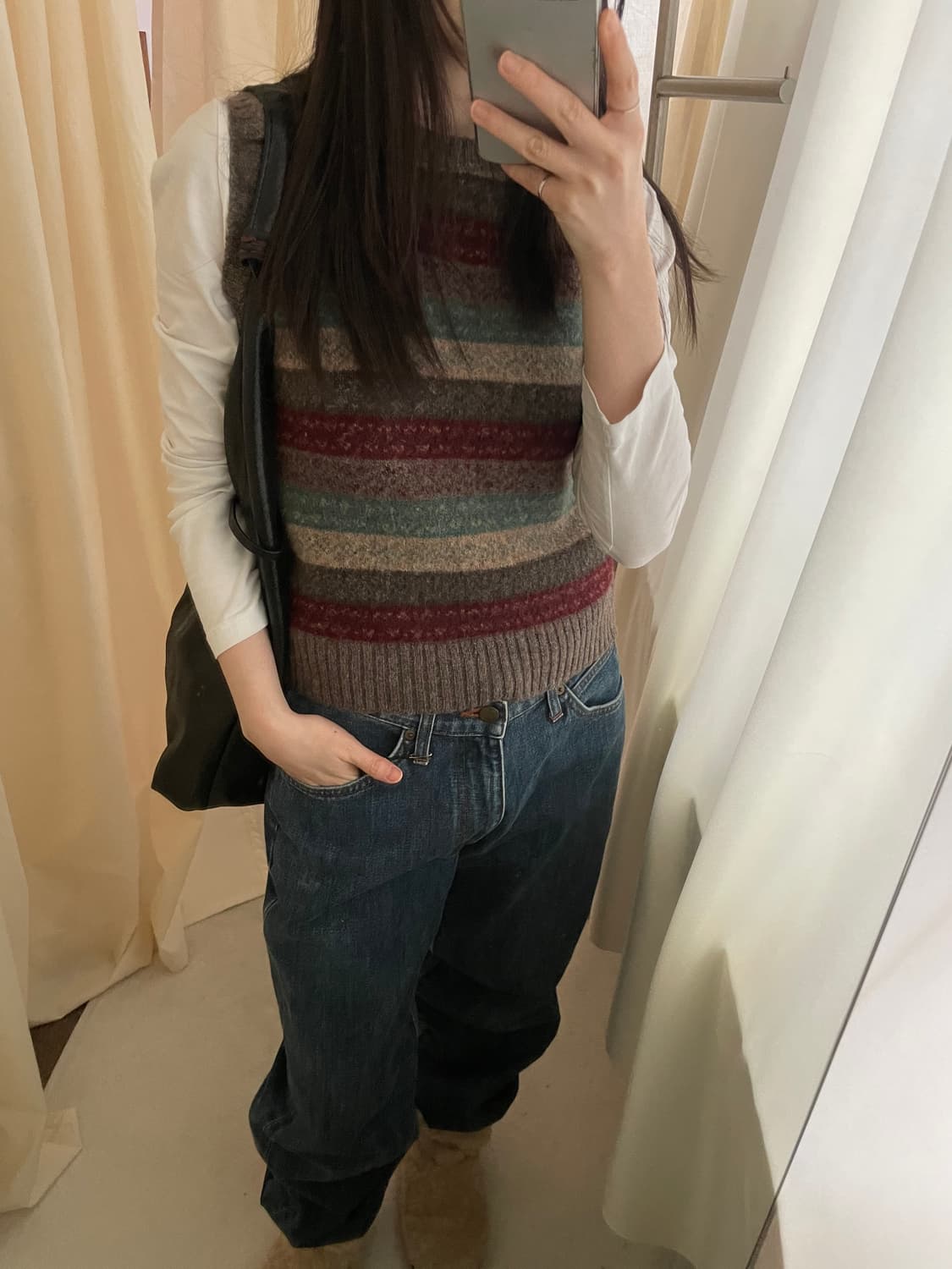 vintage scotland wool vest knit 상품이미지9