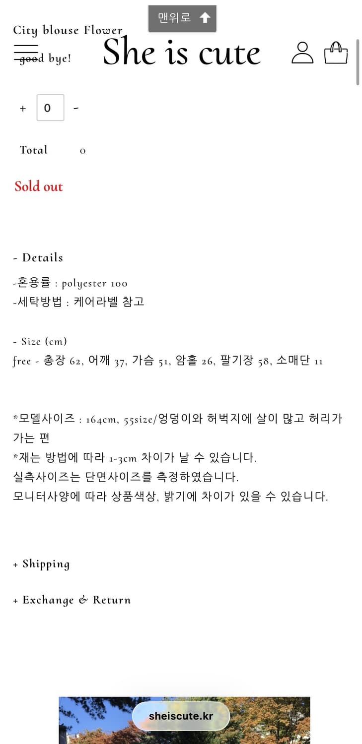 Sheiscute 쉬이즈큐트 시티블라우스  상품이미지8