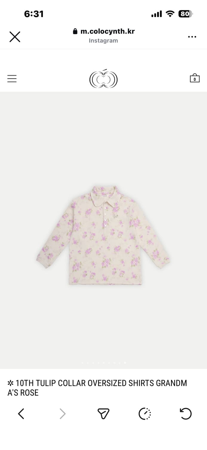 콜로신스 TULIP COLLAR OVERSIZED SHIRTS 상품이미지1