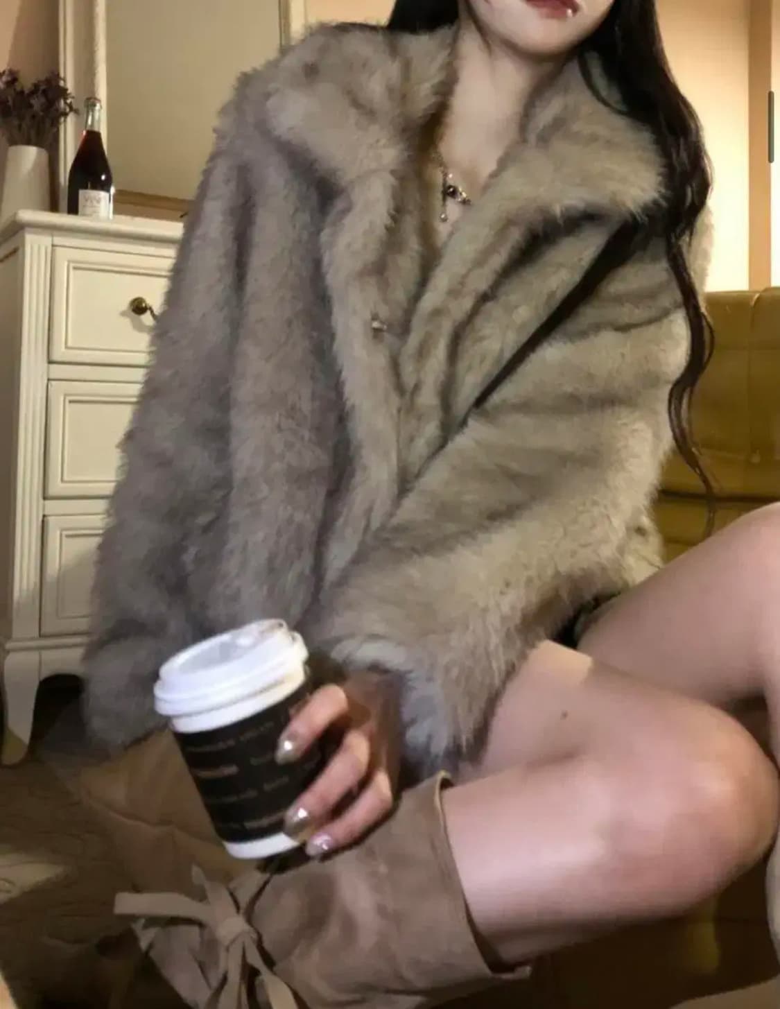 이너뮤트 Fox Fur JK 베이지 폭스 퍼자켓 상품이미지5
