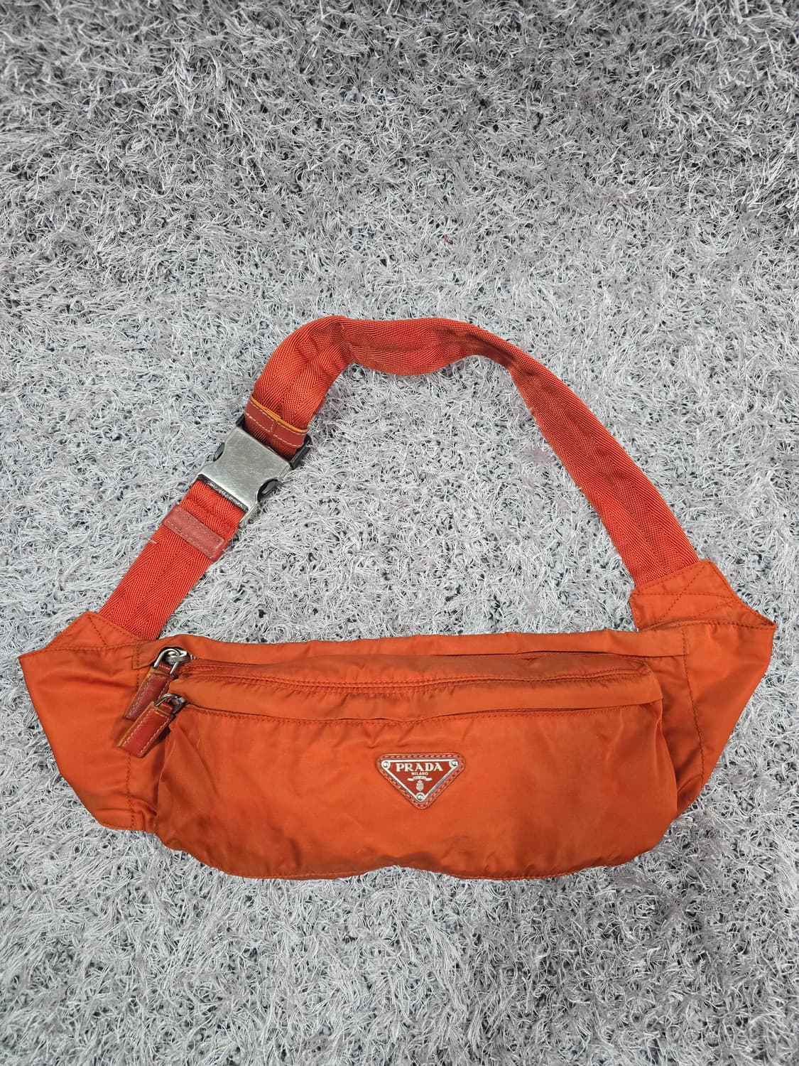 프라다 오렌지 라일론 벨트백 힙색 상품이미지1