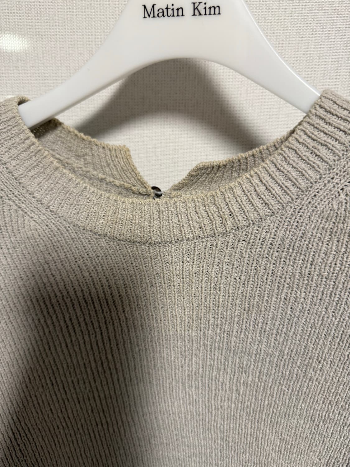 이안조 HALF SLEEVE KNIT TOP (LIGHT GREY) 상품이미지4