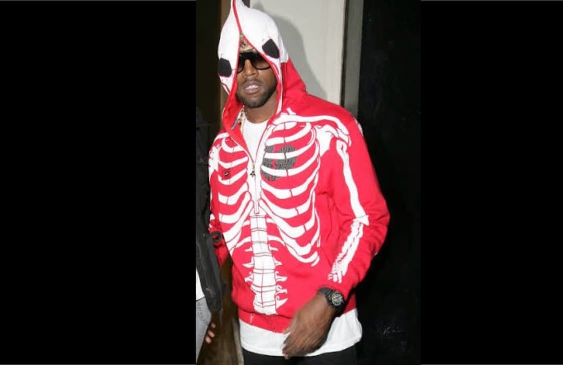 칸예 LRG 야광 스켈레톤 안감후리스 김프 후드집업 블랙 상품이미지1