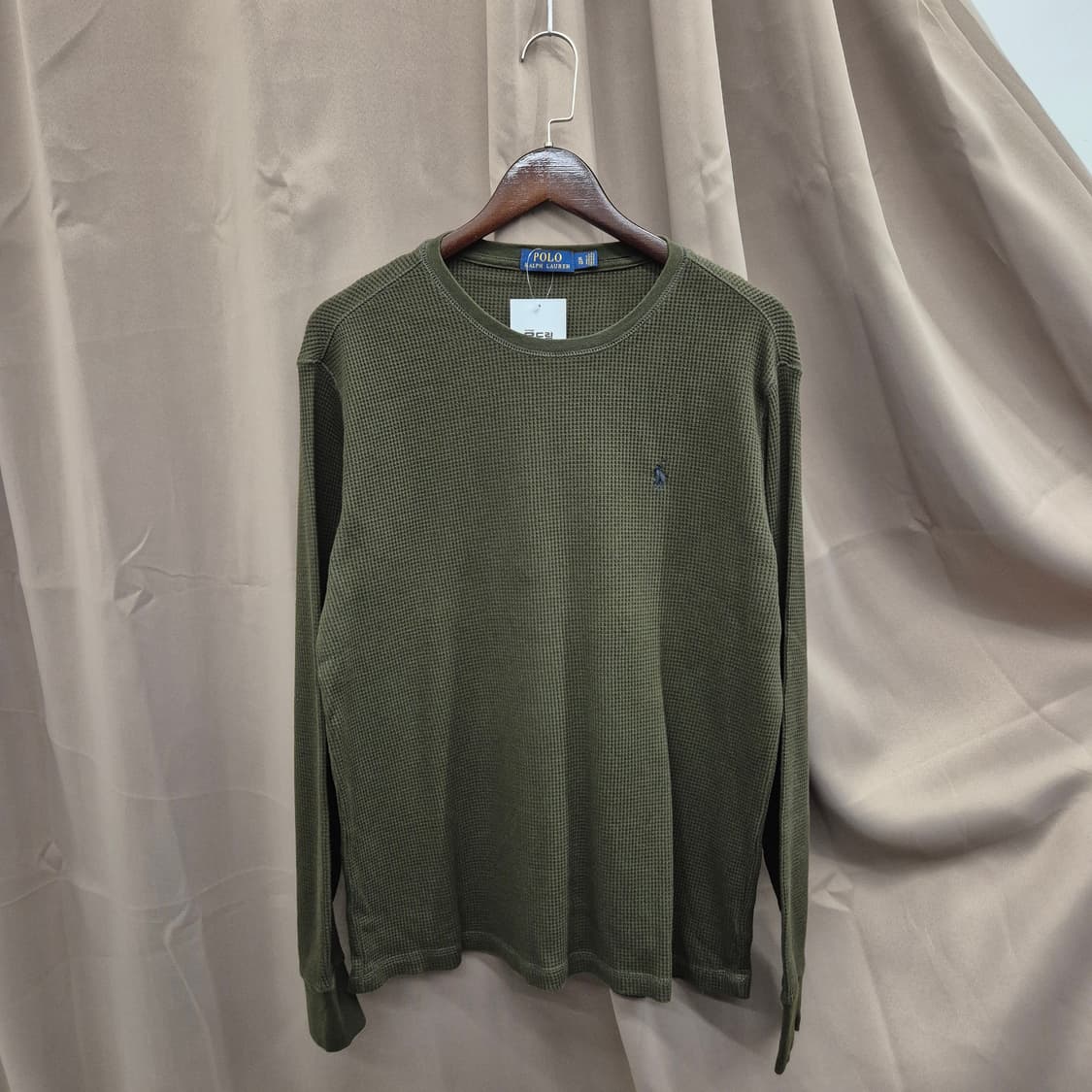 폴로 랄프로렌 와플 롱슬리브 올리브 XL 상품이미지1