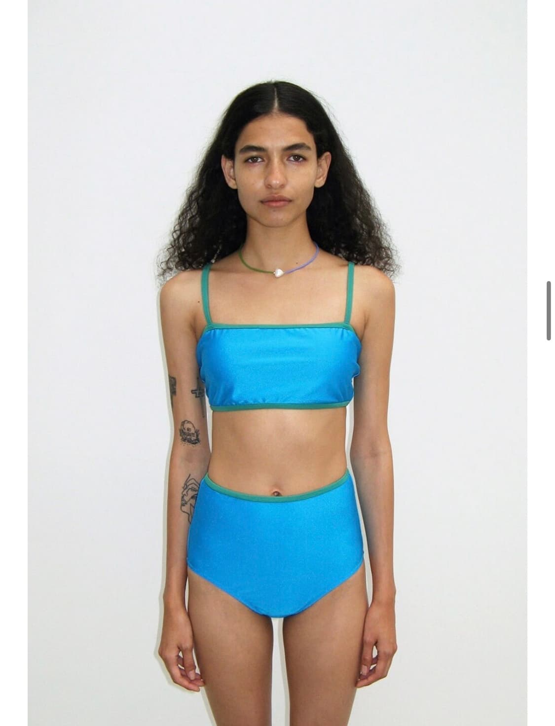 Color block bandeau bikini 상품이미지2