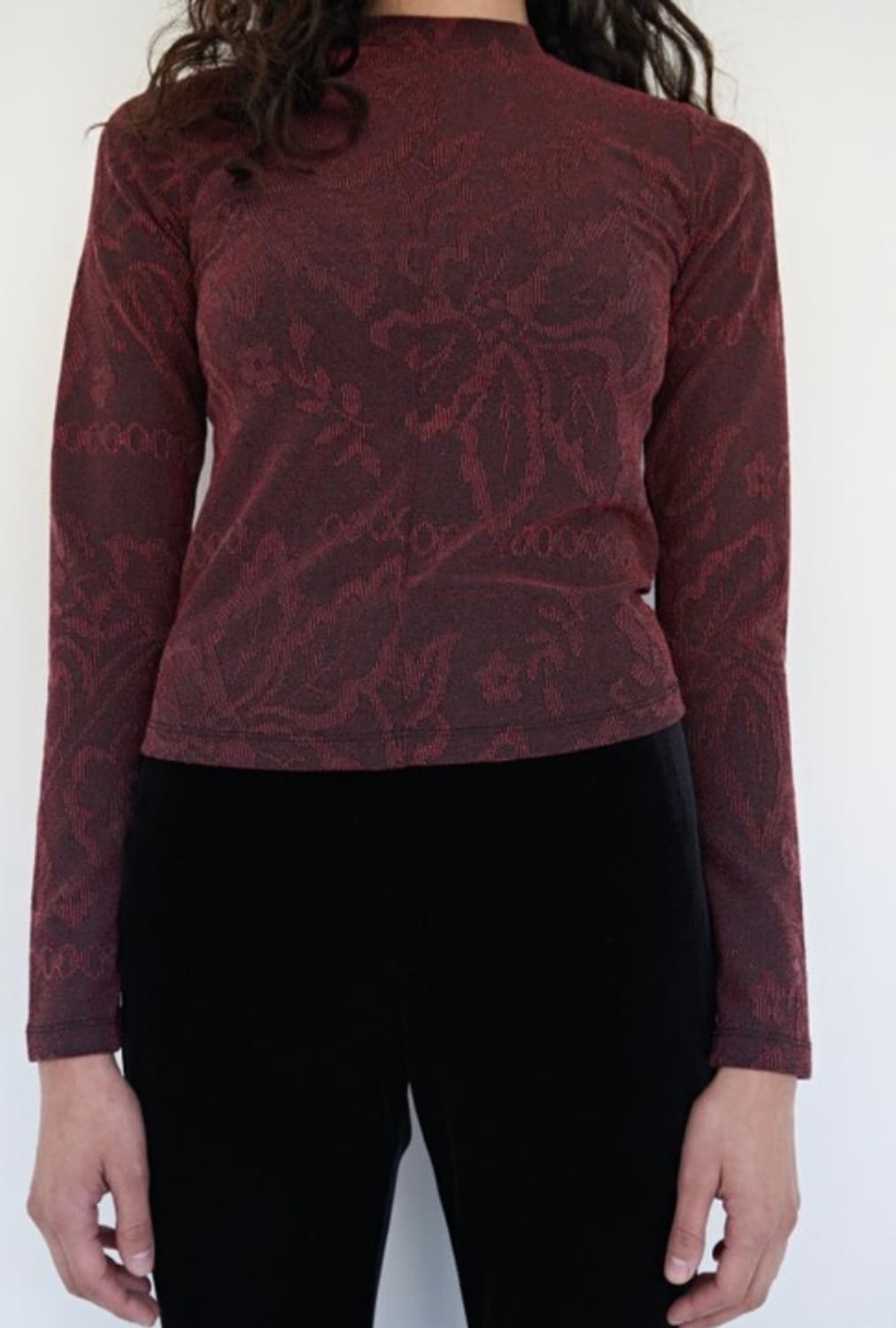 Teak 플라워 자카드 탑 상품이미지2