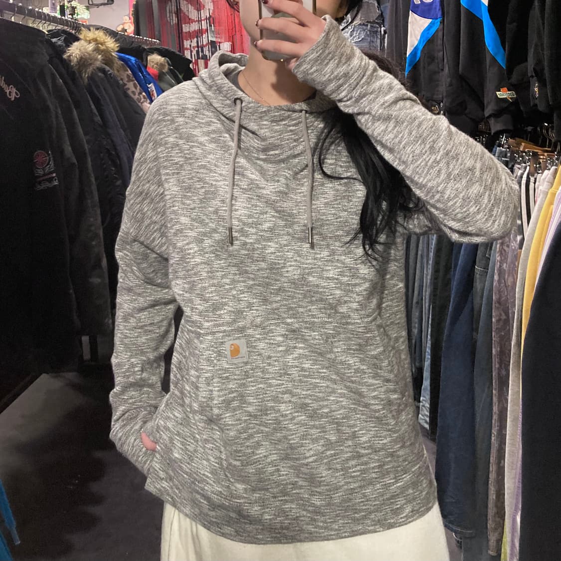 [IM]칼하트 후드티 멜란지 그레이 상품이미지2