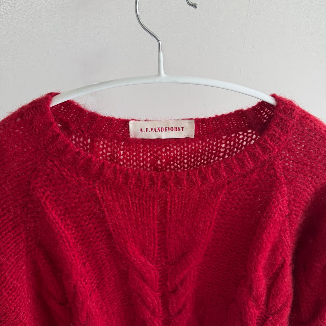 A.F Vandevorst 반데보스트 레드 롱 니트 상품이미지1