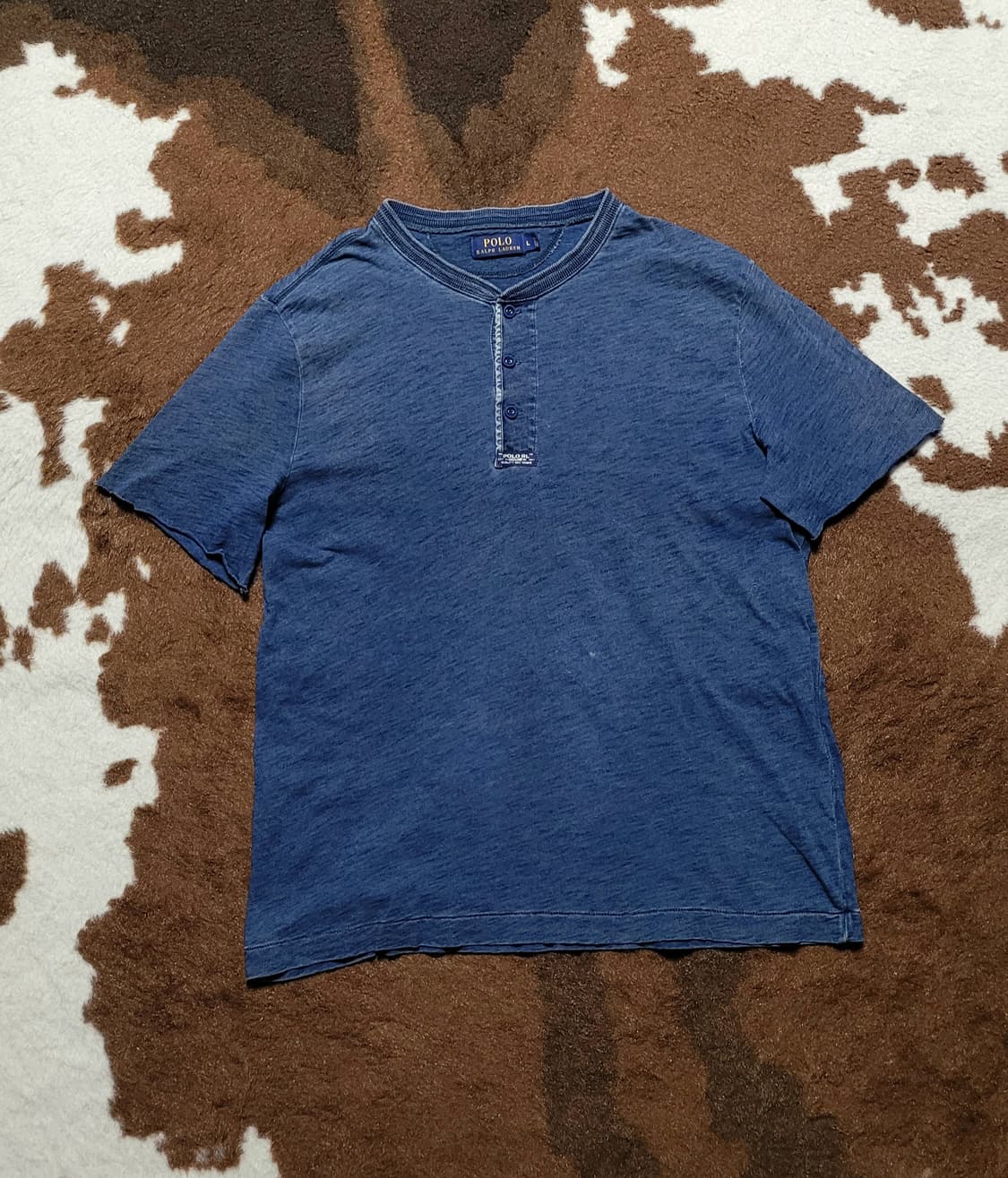 (작은스팟존재)폴로 랄프로렌 남성용 딥블루 반팔티(L) 상품이미지2