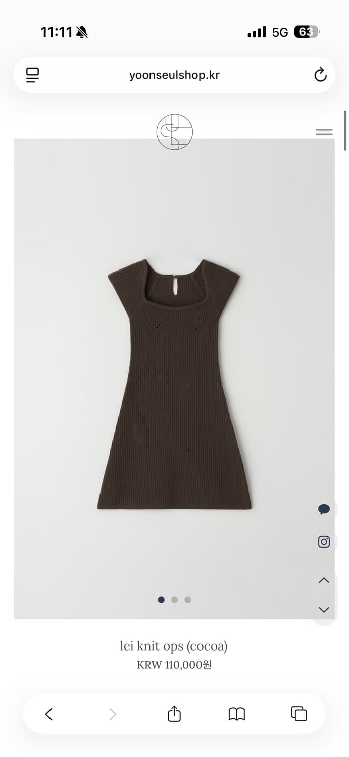 윤슬샵 lei 코코아 니트 원피스 상품이미지1