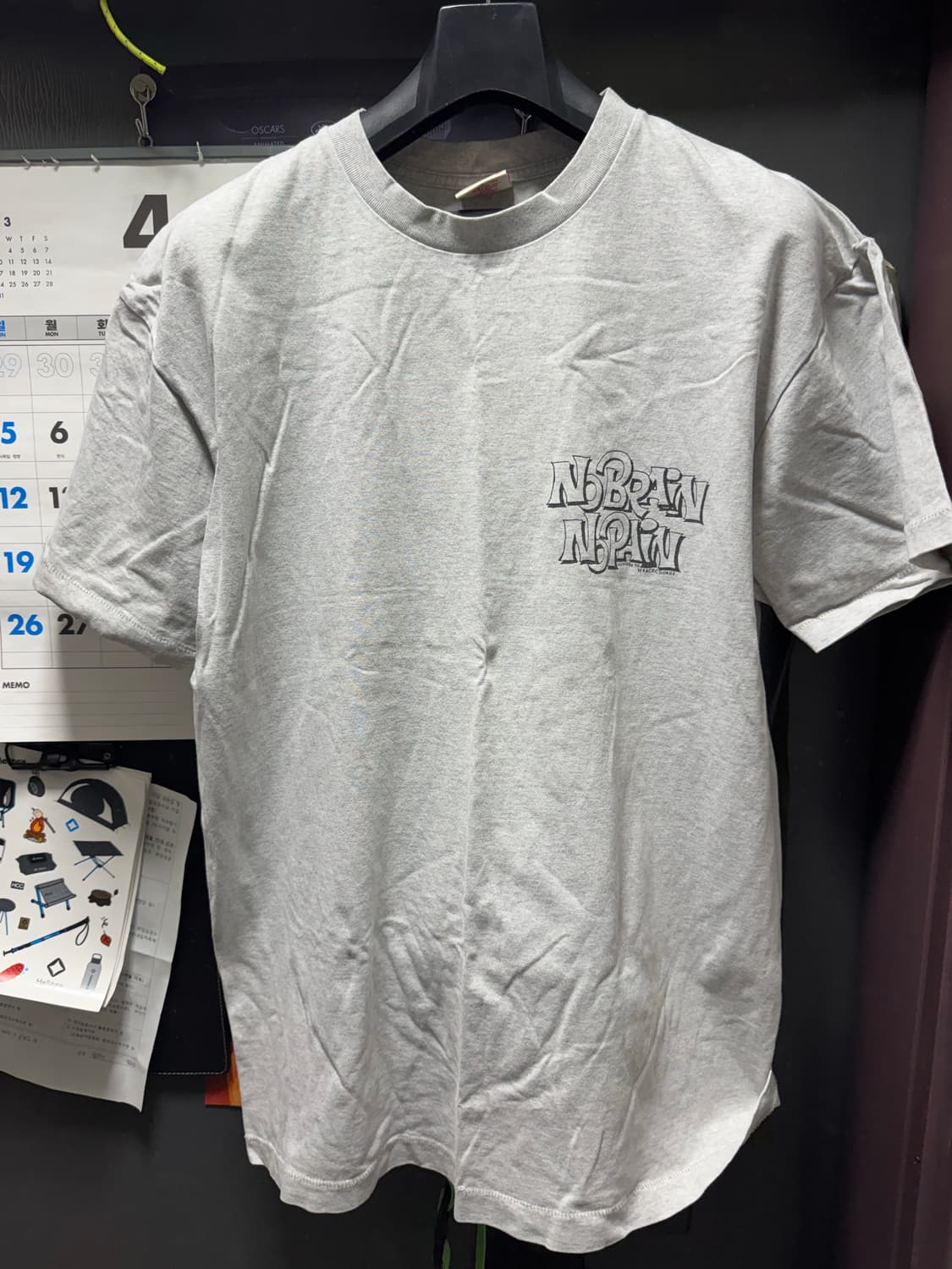 [2]뤡코즈 노브레인 티셔츠(그레이) 상품이미지1