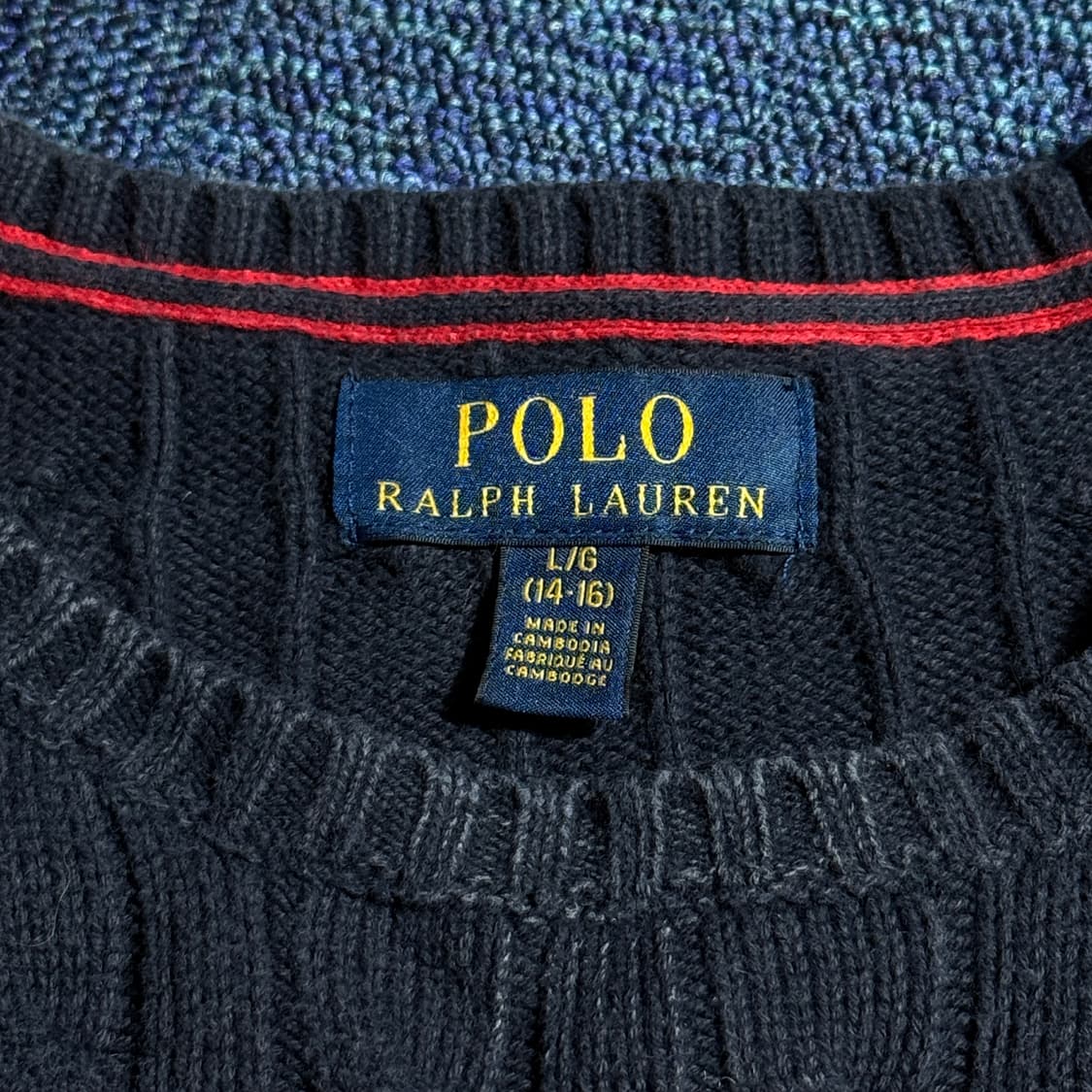 폴로 랄프로렌 네이비 꽈배기 니트 상품이미지4
