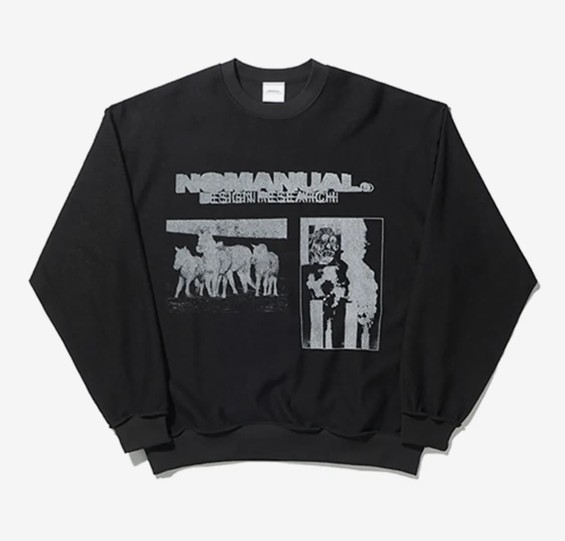 노매뉴얼 GPS 리버스드 맨투맨 L 상품이미지2