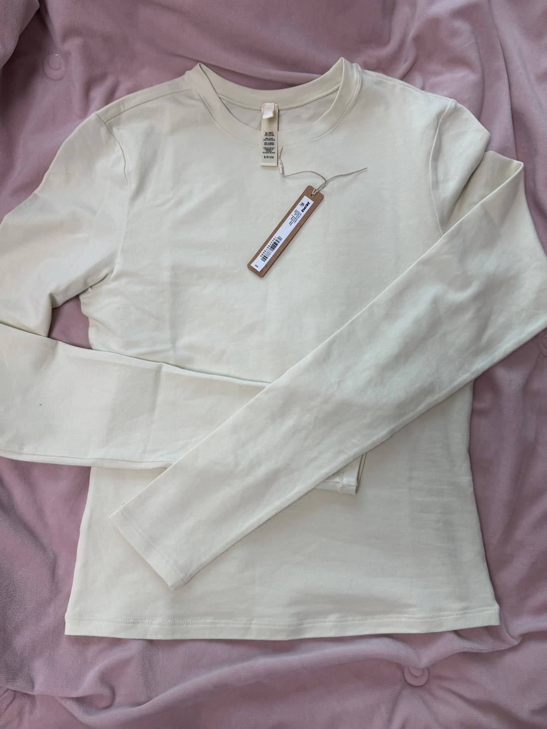 SKIMS 코튼저지 티셔츠 Bone컬러 새상품 S 상품이미지3