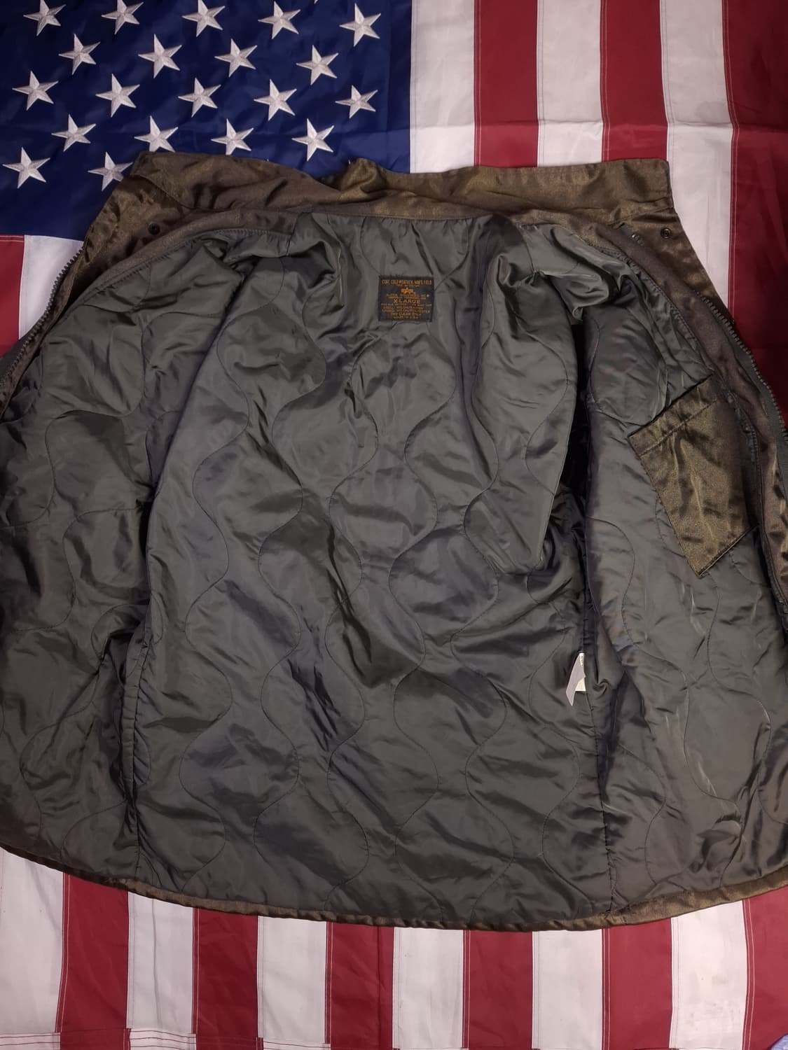 새제품 오리지날 미국제조 알파사 패딩 M-65 필드 야상 상품이미지10
