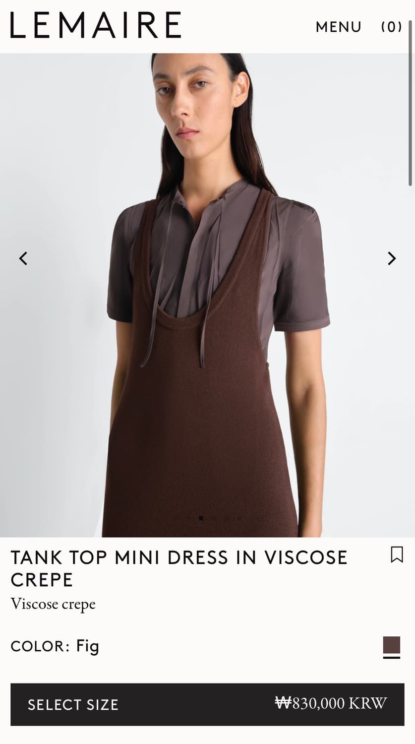 [XS,S,M]르메르 26ss 미니 드레스/피그 상품이미지7