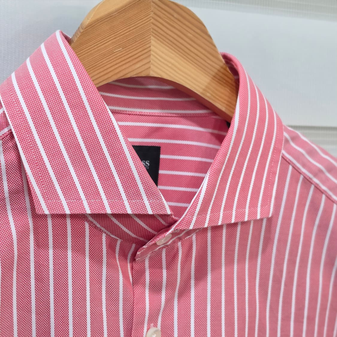 휴고보스 슬림핏 스트라이프 드레스 셔츠- 42 상품이미지5