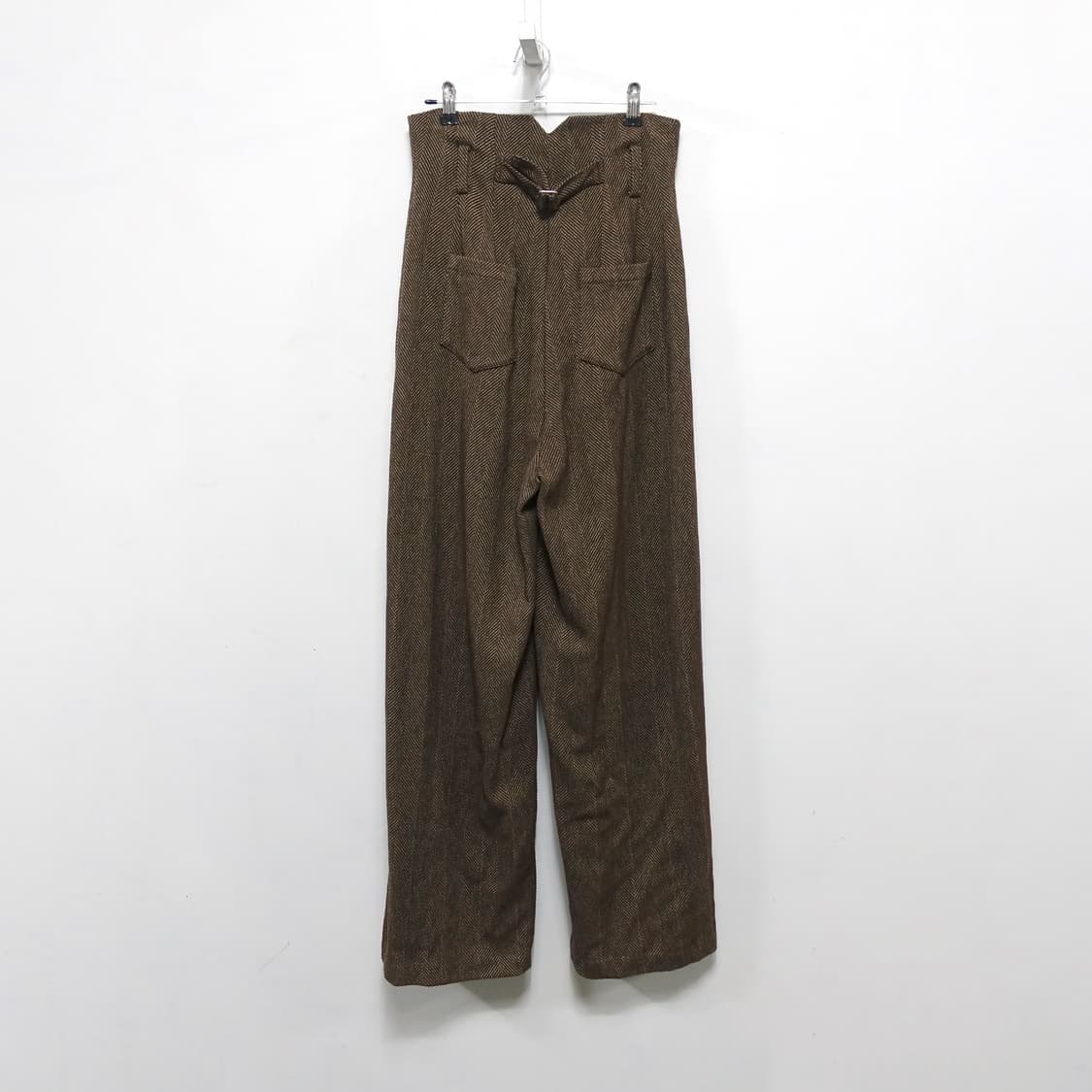 [38]SALTJAPAN 커머밴드 헤링본 자카드 하이웨스트 벨트 팬츠 상품이미지4