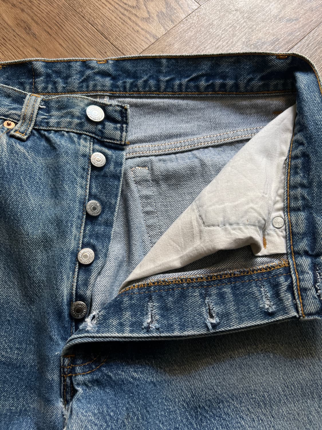 [33]90's 리바이스 501XX USA Made 데님 팬츠 S38 상품이미지3