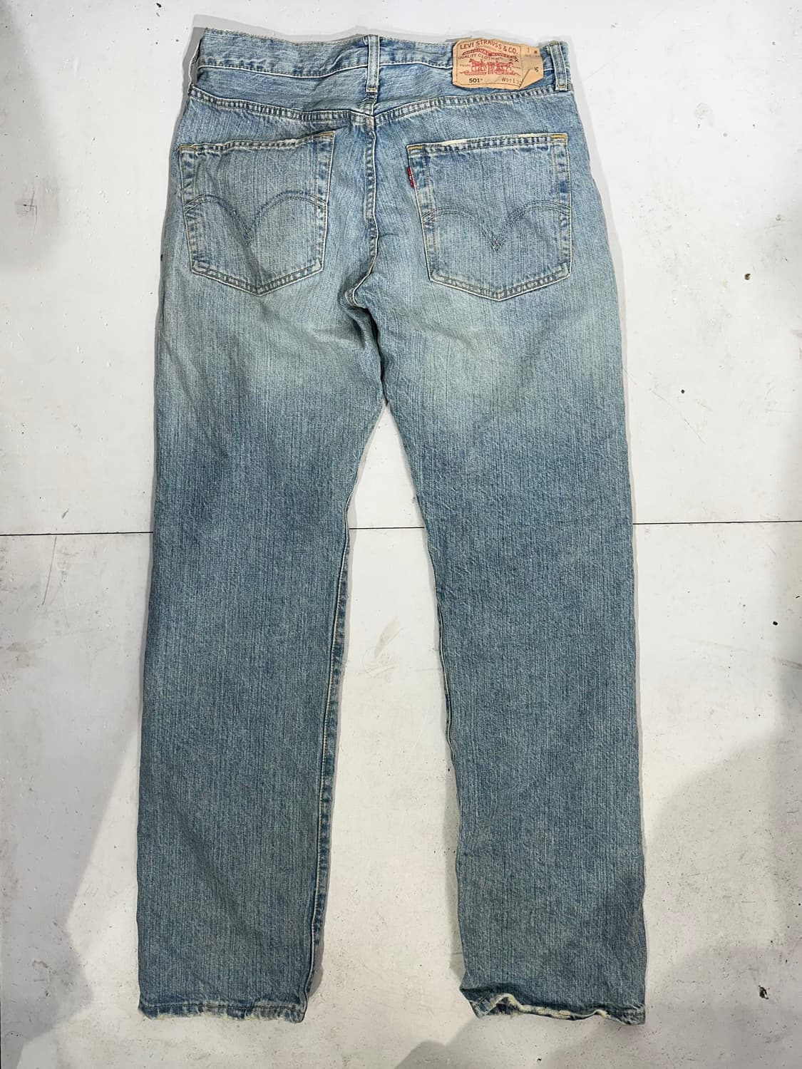 리바이스 501 연청 버터플라이 와이드 데님 팬츠 29 상품이미지5