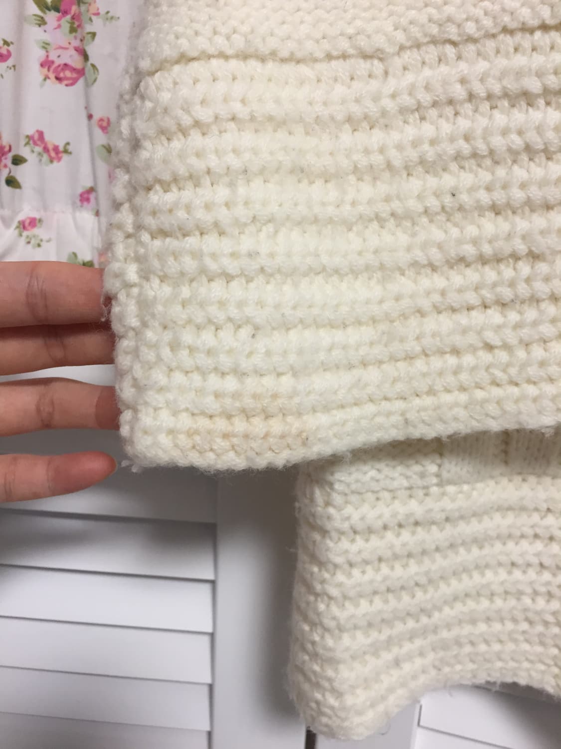 빈티지 아이보리 케이프핏 니트 가디건 상품이미지3