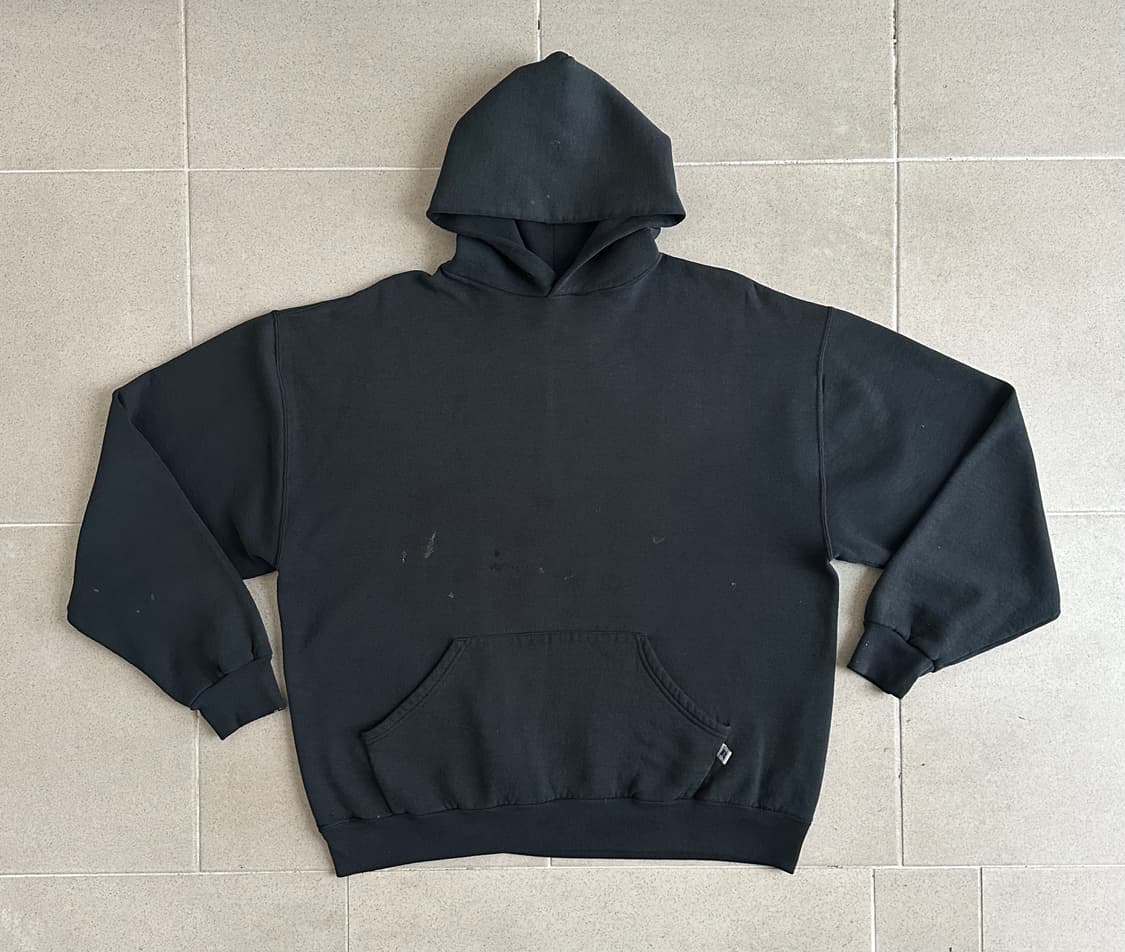 90s 빈티지 러셀 후드 블랙 XL 페인팅 상품이미지1