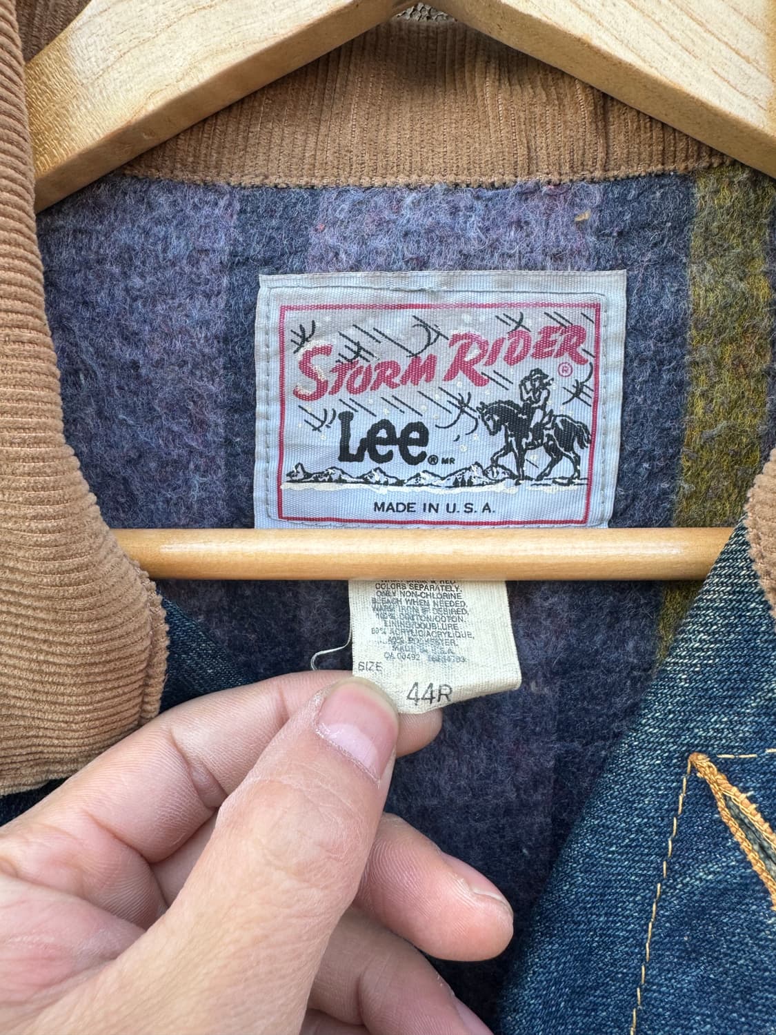 70~80s lee 빈티지 스톰라이더 블랭킷 안감 데님 트러커 자켓 상품이미지7