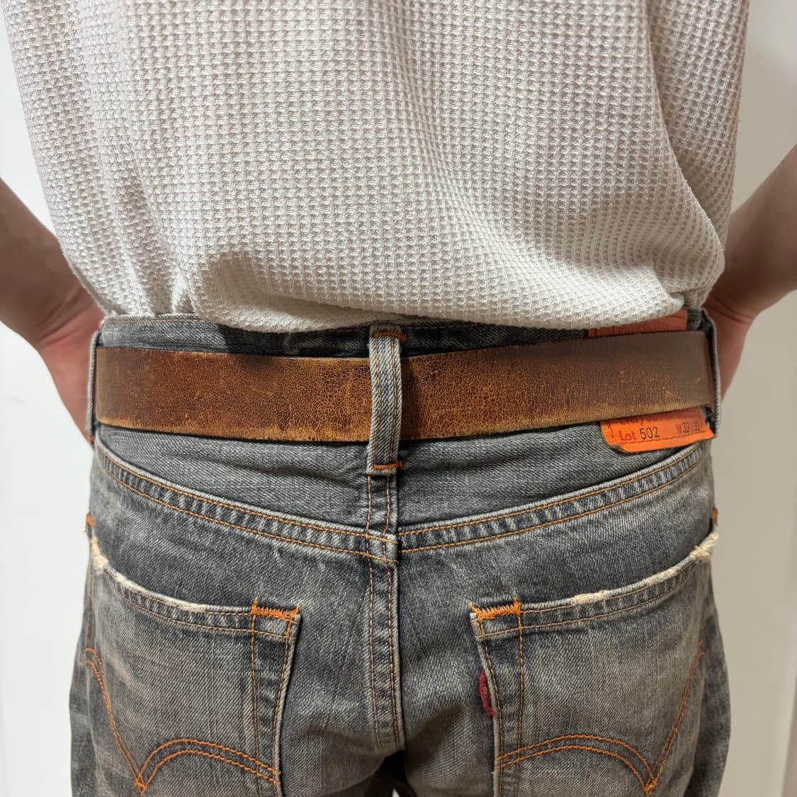 LEVI’S VINTAGE LEATHER BELT 상품이미지3