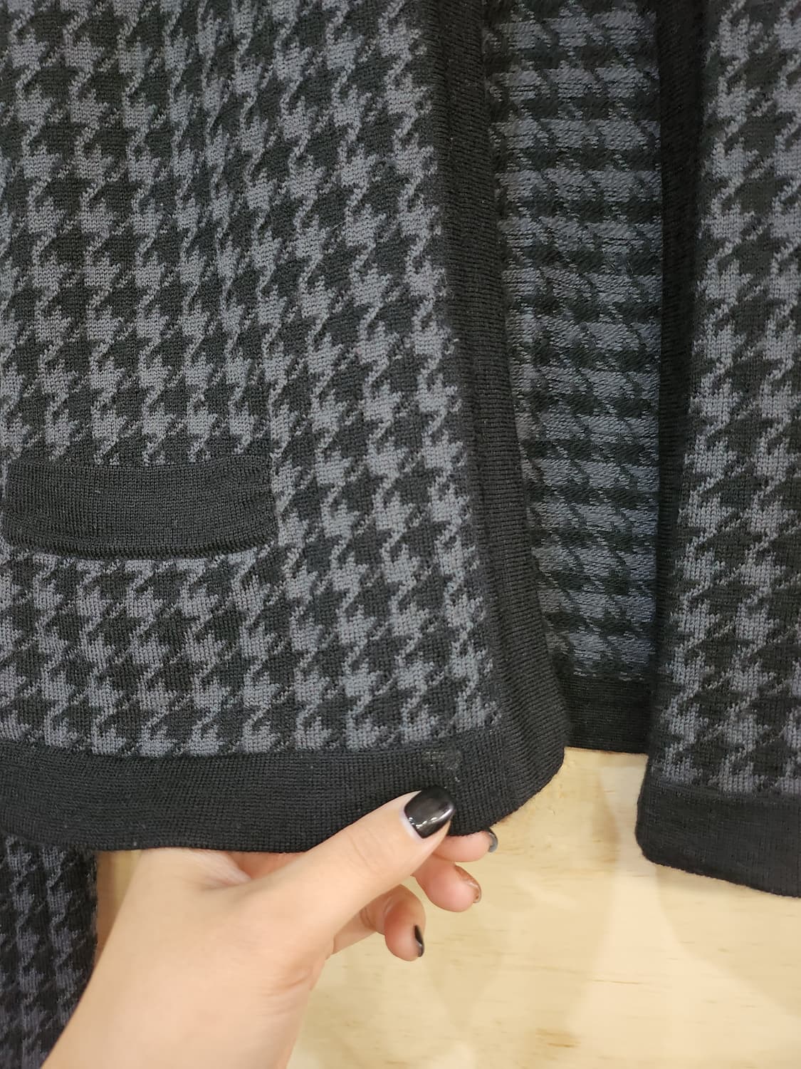 76) 유니클로 체크 울100 가디건 상품이미지7