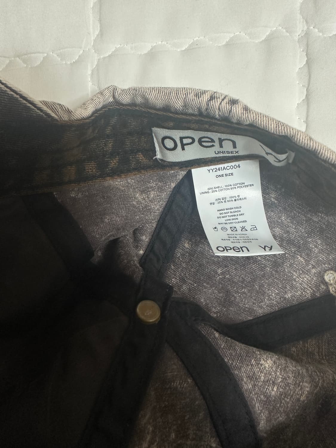 Openyy 워싱 볼캡 상품이미지3