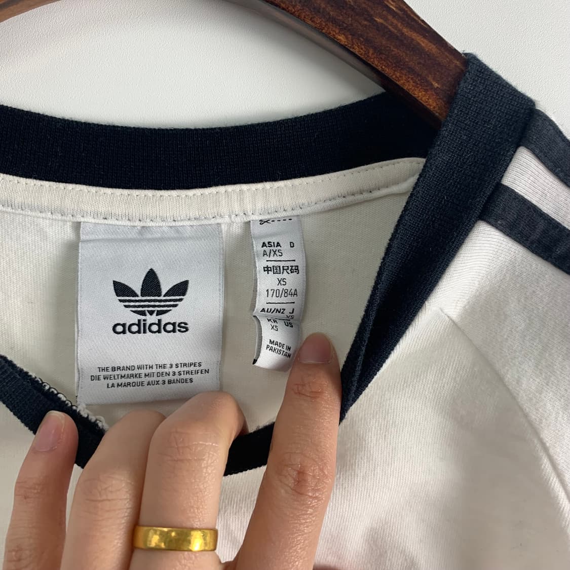 아디다스 화이트 사이드라인 롱슬리브 긴팔티 상품이미지5