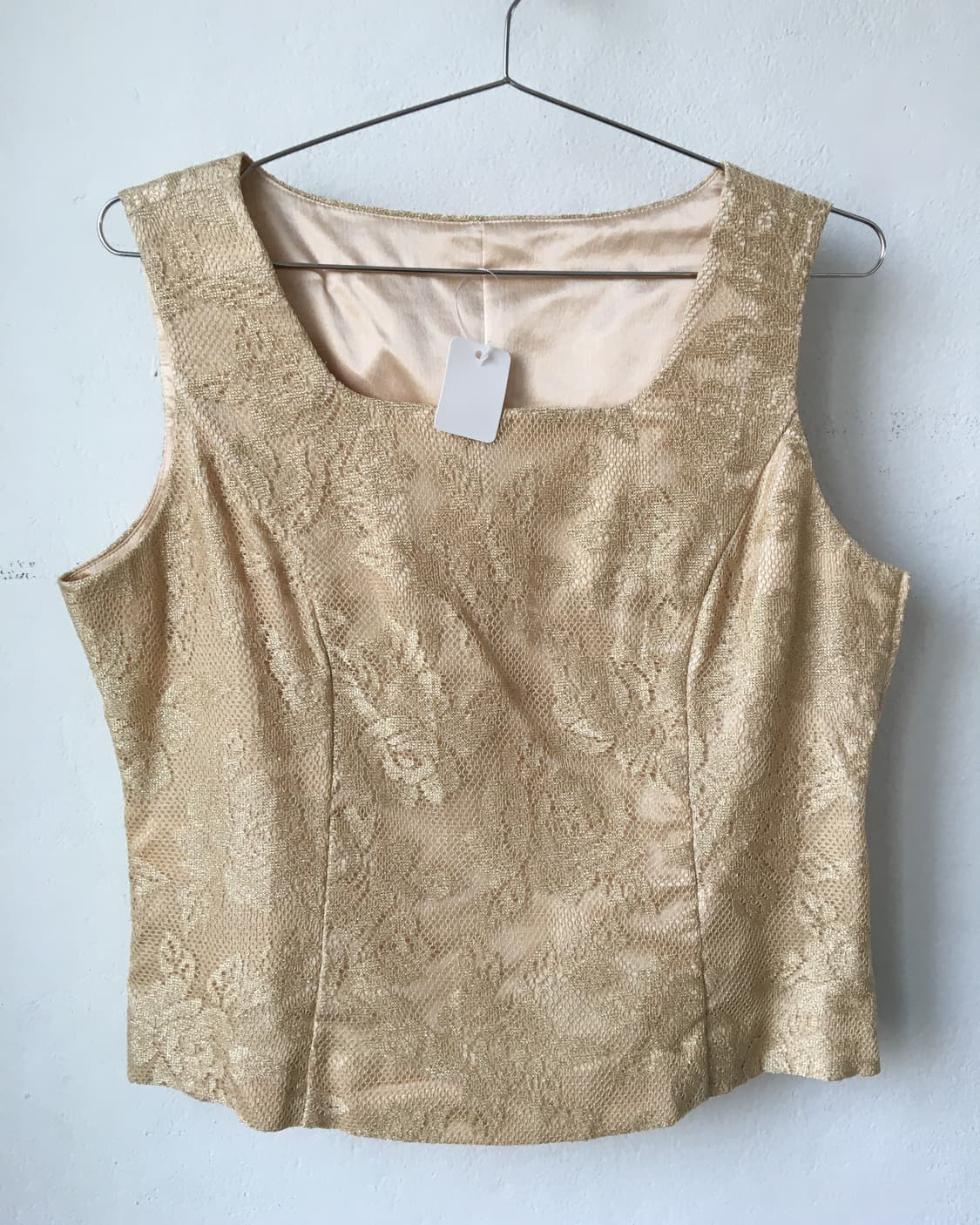 Glitter pattern lace sleeveless 상품이미지4