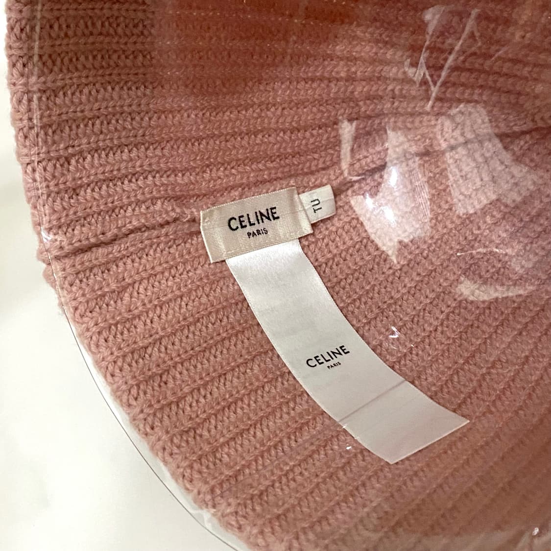 거의새것 셀린느 트리오페 로고 캐시미어 비니 핑크 상품이미지7