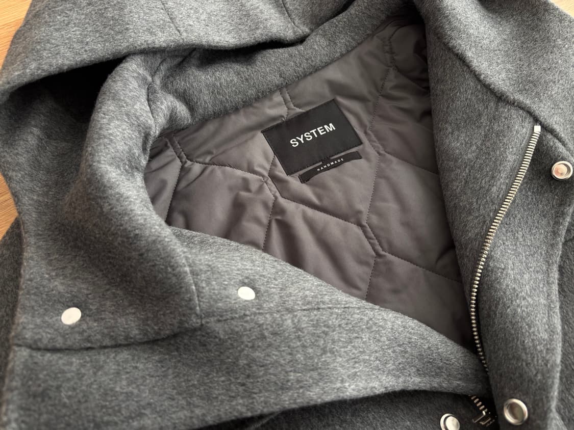 시스템 캐시미어 블렌드 포켓 점퍼 95 차콜 상품이미지4