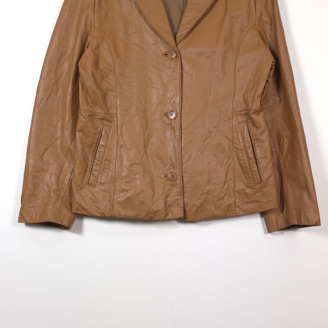 이태리 리얼 레더 3버튼 싱글 자켓 상품이미지4