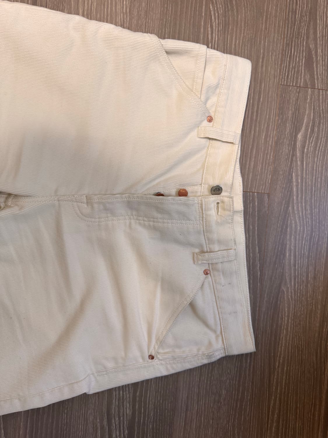 드레익스 섬머 코듀로이 에크루 셀비지 팬츠 33사이즈 팝니다. 상품이미지4