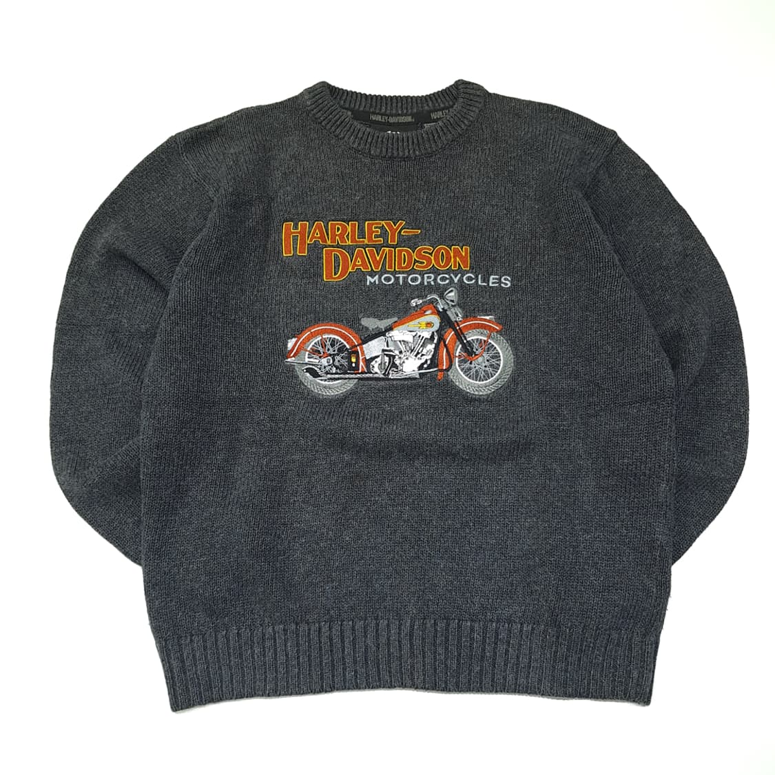 CL111 S 할리데이비슨 홍콩판 라미 & 코튼 모터사이클 자수 니트 상품이미지1