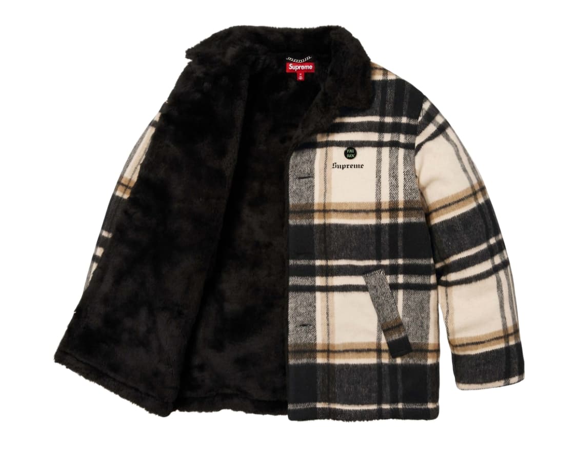 슈프림 플레이드 카코트 크림 새상품 상품이미지2