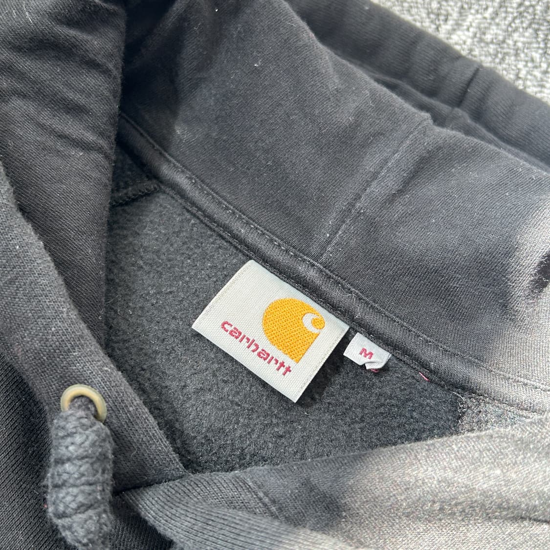 칼하트 wip 소매로고 체이스 블랙 후드티 상품이미지7