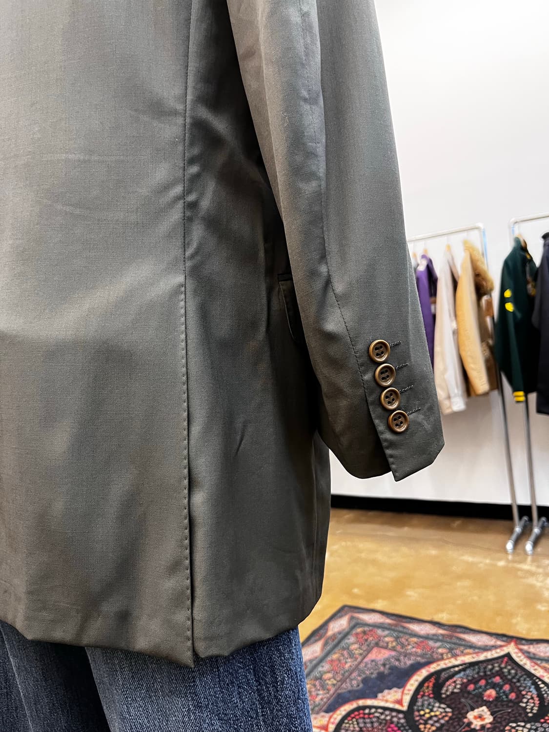랑방 울 테일러드 자켓 카키 그레이 상품이미지6