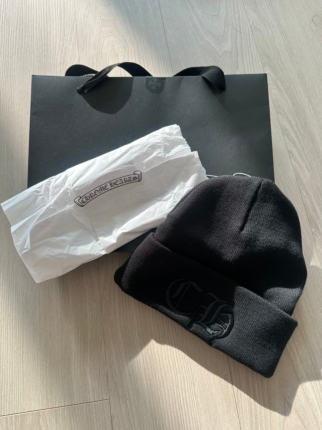 크롬하츠 워치 캡 로고 비니 블랙 상품이미지2