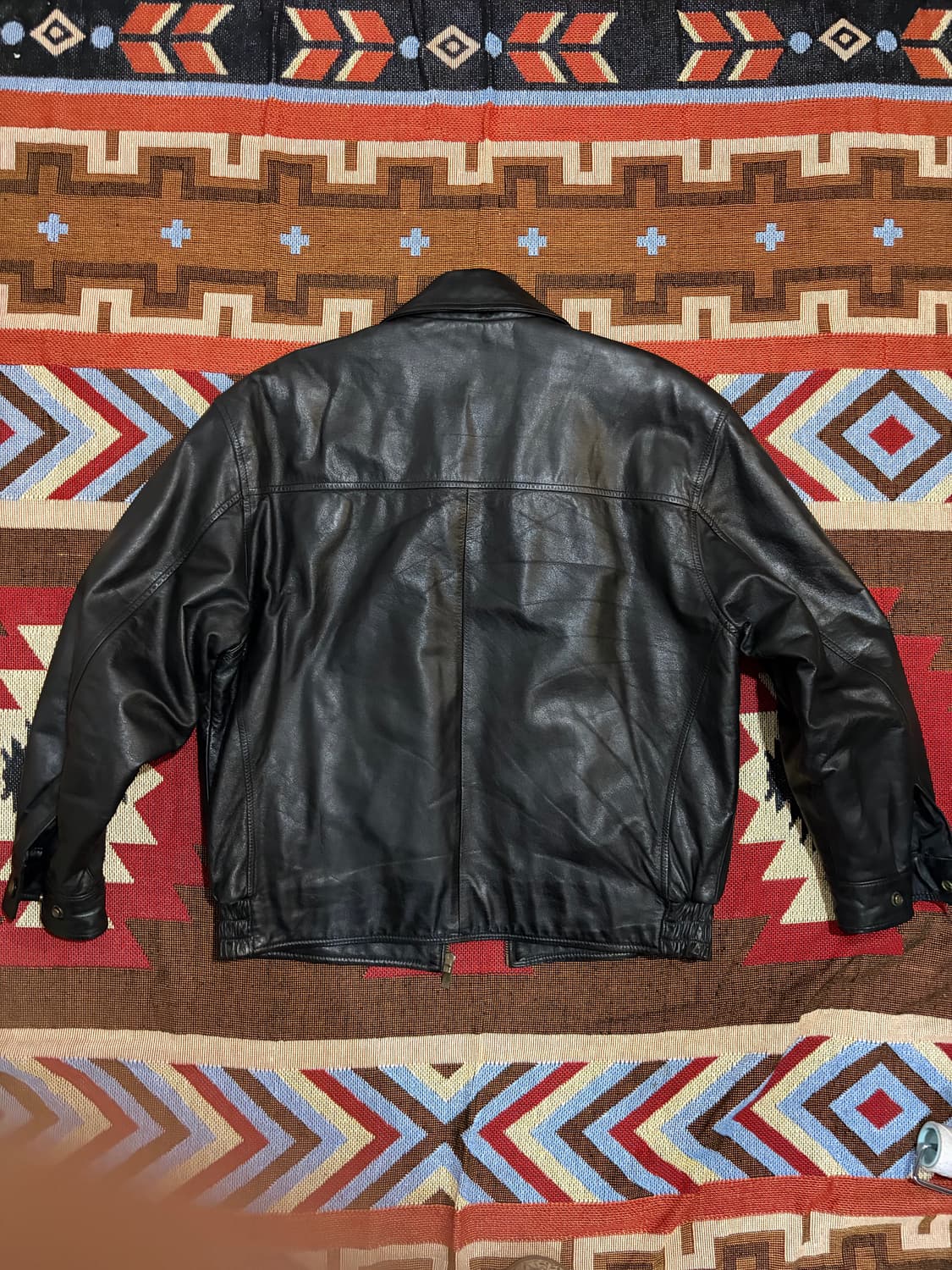 100) 소가죽 퍼 봄버 가죽자켓 상품이미지7