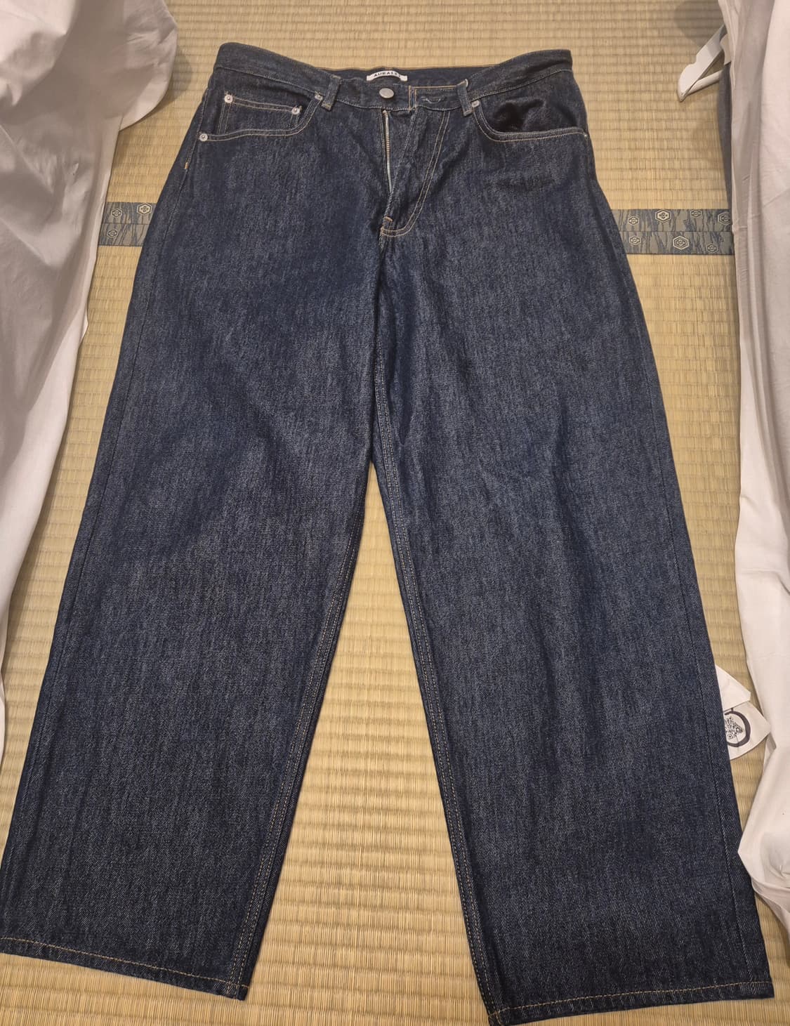 오라리 하드 트위스트 데님 와이드 팬츠 인디고 32 상품이미지7