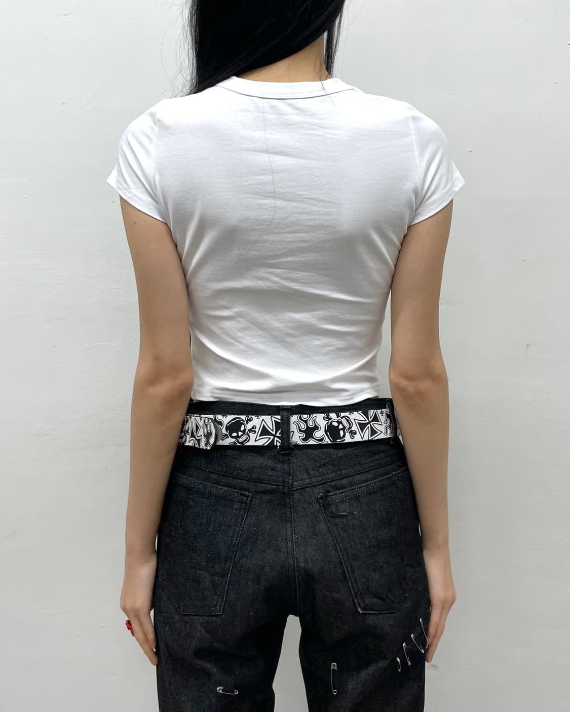 Bra top sexy white t-shirt  상품이미지3