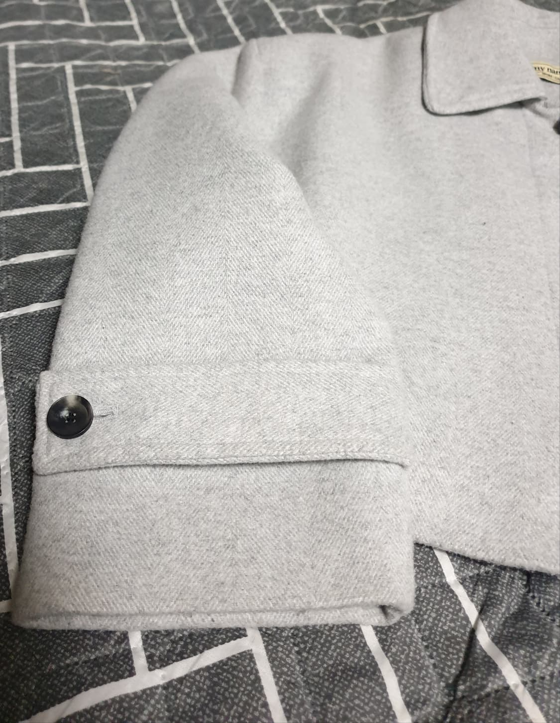 콜마이네임 크롭 울 자켓 그레이 (F) 상품이미지2