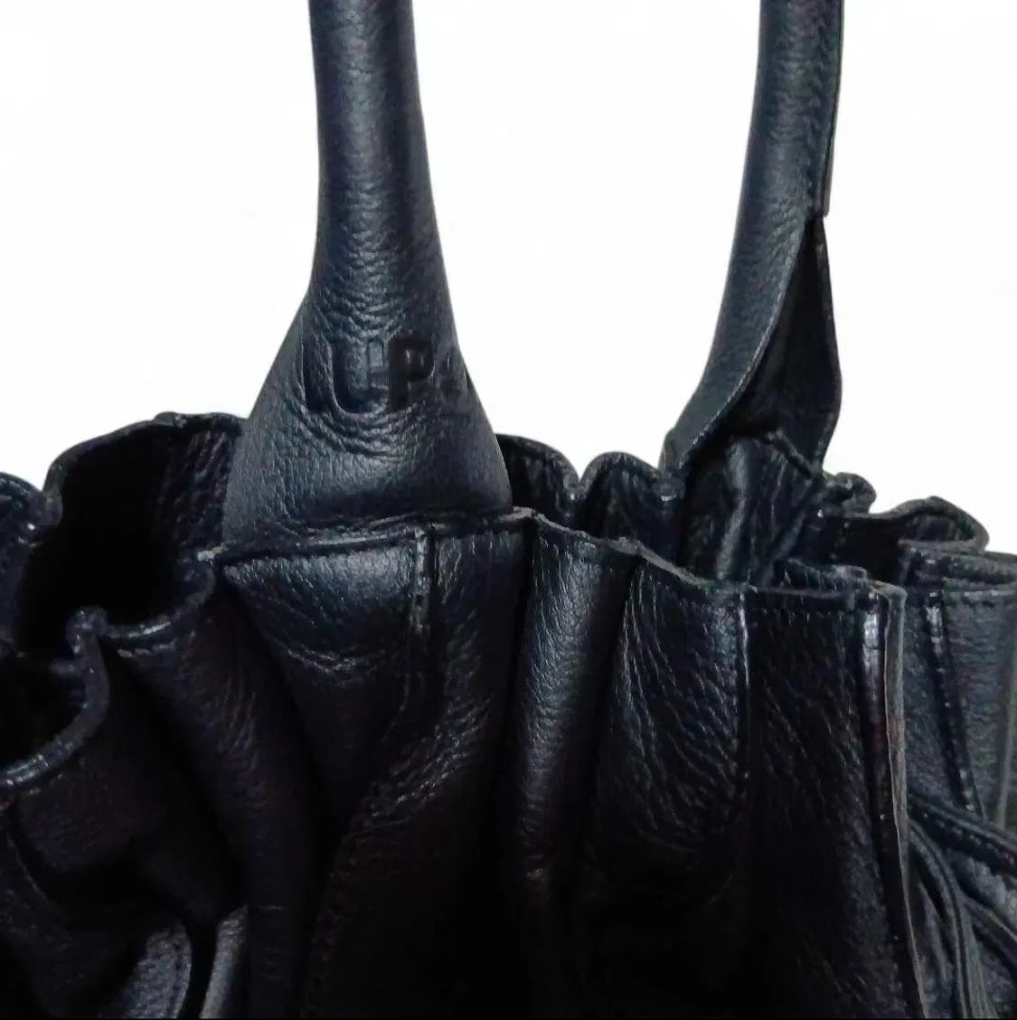 루포 바르셀로나 레더 프릴 보스톤 토트백 꼼데 스타일 상품이미지6